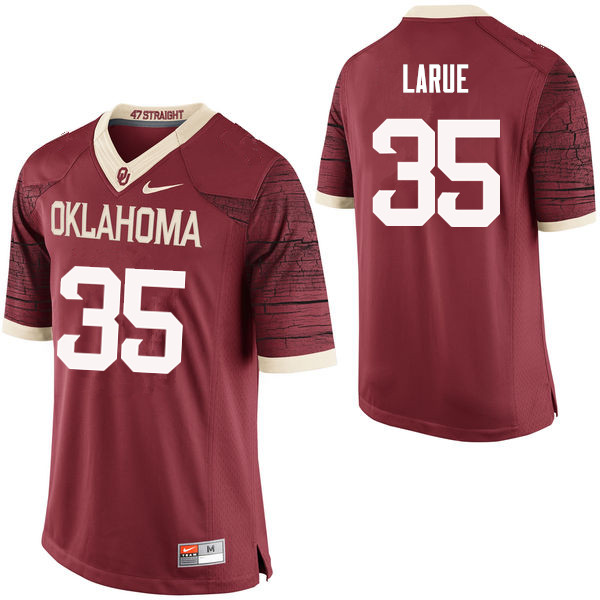 Men Oklahoma Sooners #35 Ronnie LaRue College Football Jerseys Limited-Crimson - Click Image to Close